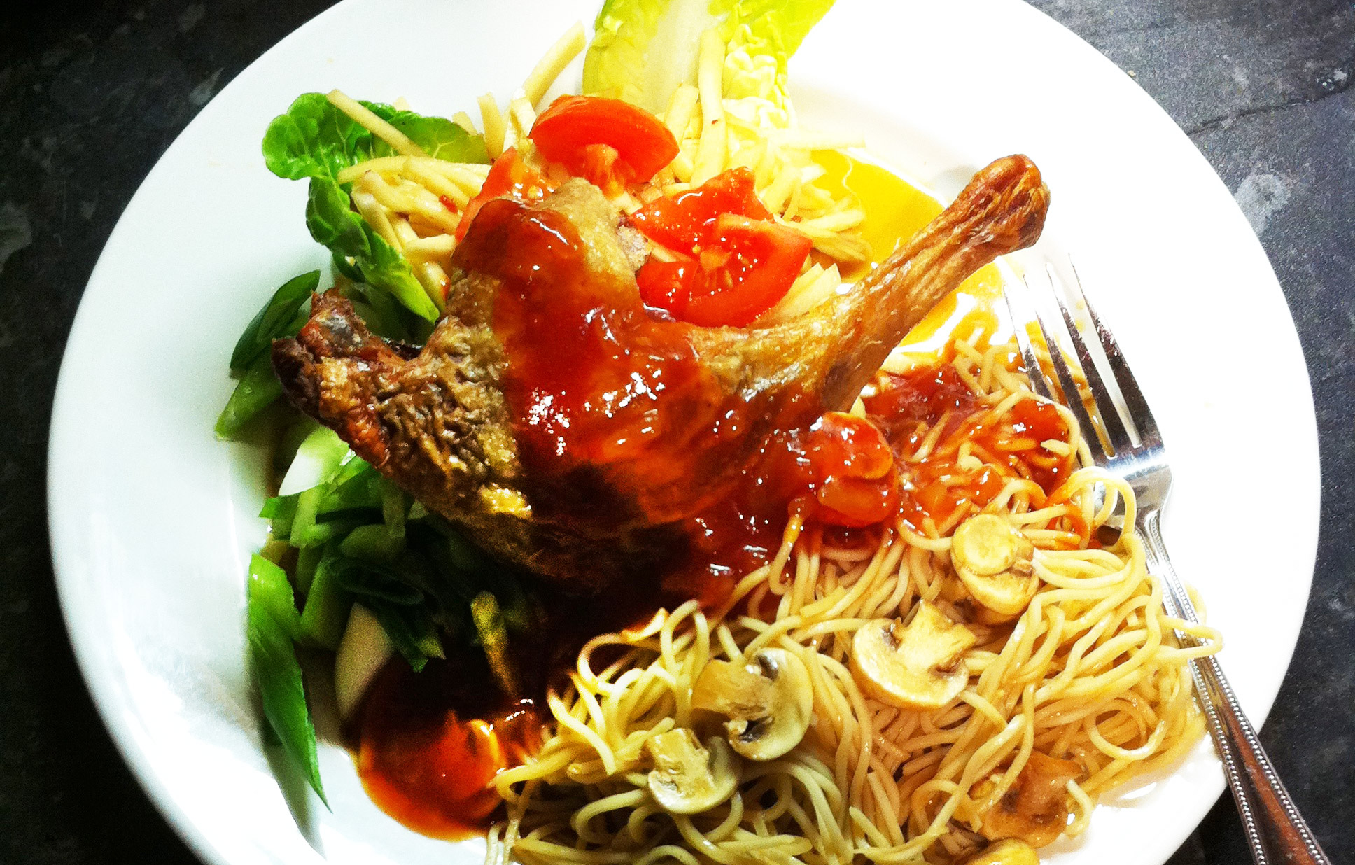 Duck Leg with Sweet Chilli Sauce