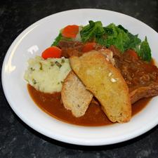 Beef in Guinness with Garlic Croutes